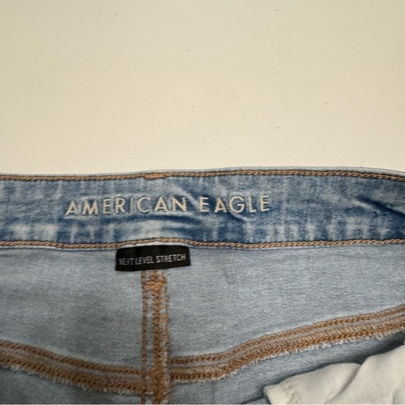 American eagle high rise shortie denim shorts size 10 - Picture 2 of 8
